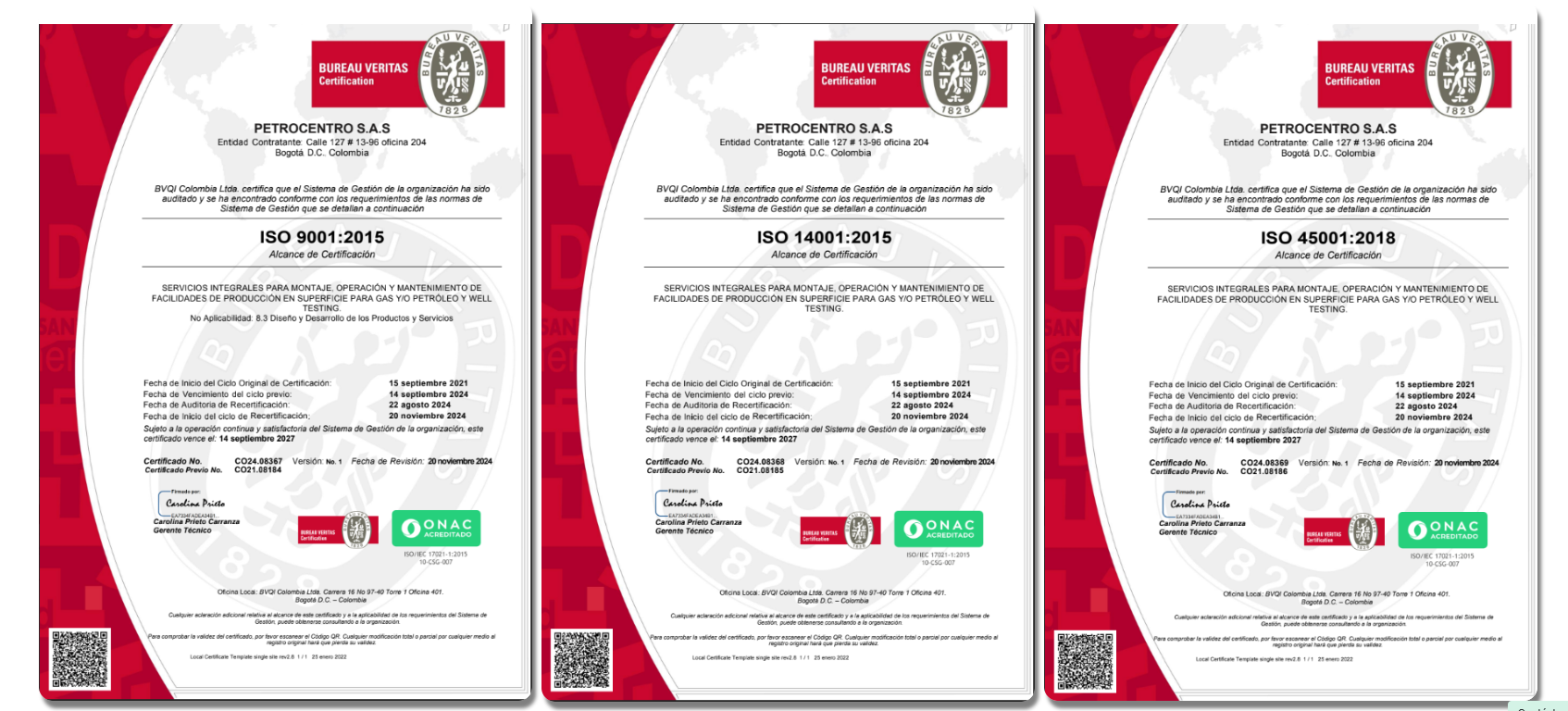 Certificaciones